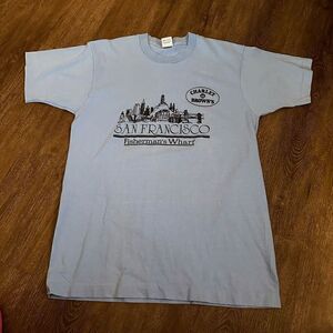 Vintage Single Stitch USA San Francisco Fishermans Warf Charley Browns T Shirt L